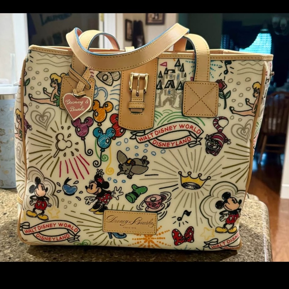 Dooney & Bourke Disney Sketch Tote Satchel Handbag Large-mint condition